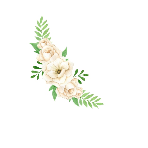 Blumenhochzeitskranz der Aquarellillustration