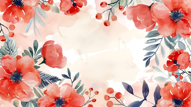 Blumenillustration in Aquarell