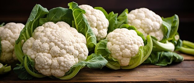 Blumenkohl auf festem Hintergrund