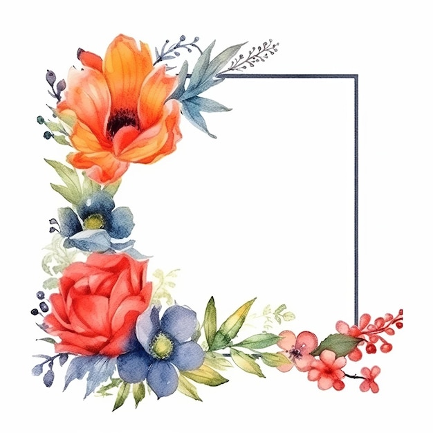 Blumenkrans für Hochzeitsgrüßkarten Hintergrund Tapetenrahmen Generative Ai