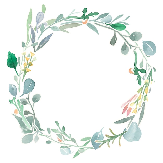 Blumenkrans png-Rahmen Clipart durchsichtige botanische Aquarell-Illustration
