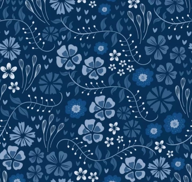 Blumenmuster Blütenstoff Textildesign Blumenillustration