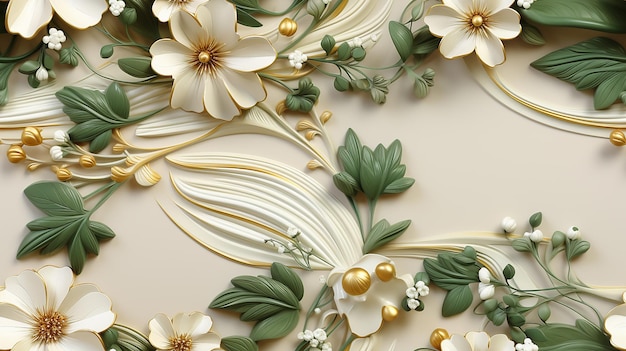 Blumenornamentmuster für elegante Hintergründe und Texturen