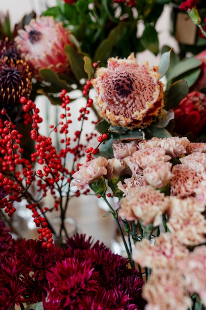 Blumensträuße in einem Blumenladen