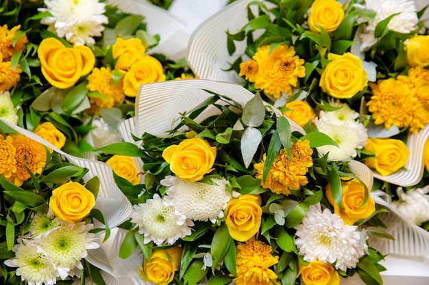 Blumensträuße Nahaufnahme Rosenstrauß Valentinstag