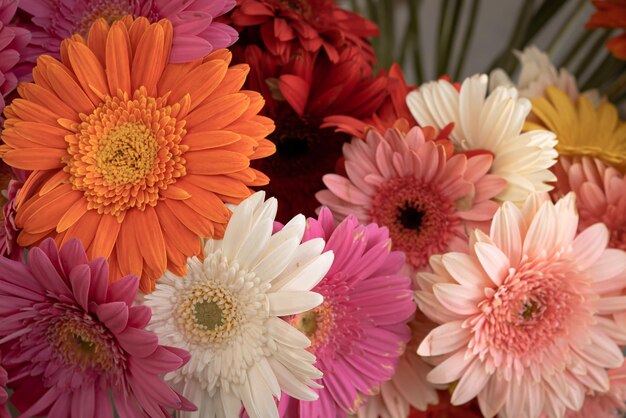 Blumenstrauß aus bunten Gerbera-Blumen