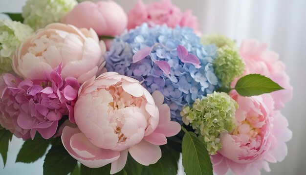 Blumenstrauß aus der Nähe Freudige Stimmung ein Geschenk von einem geliebten Sommerblumen