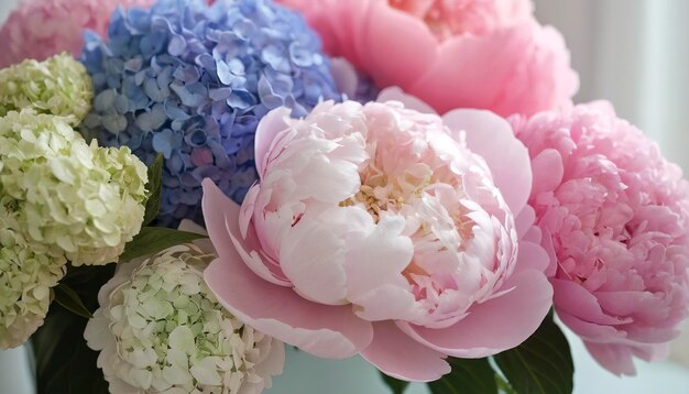 Blumenstrauß aus der Nähe Freudige Stimmung ein Geschenk von einem geliebten Sommerblumen