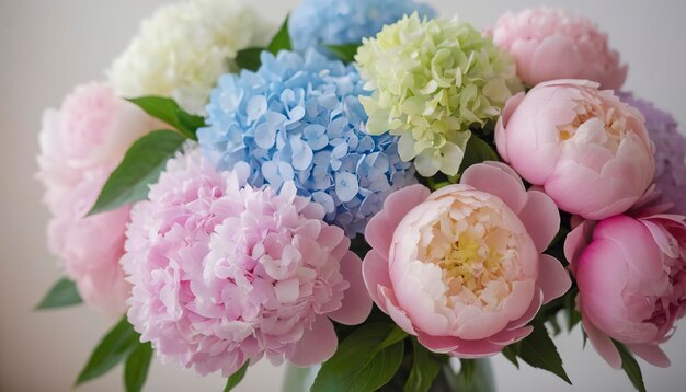 Blumenstrauß aus der Nähe Freudige Stimmung ein Geschenk von einem geliebten Sommerblumen