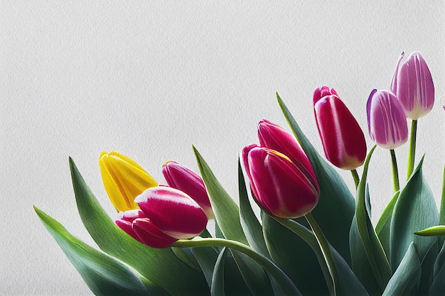 Blumenstrauß aus Tulpen Urlaubskarte Desktop-Hintergründe schöne Blumen