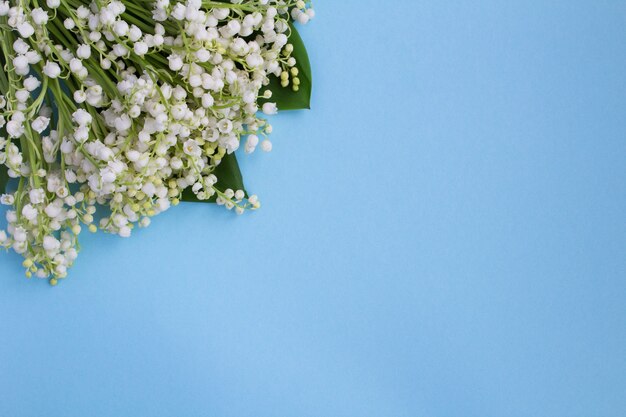 Blumenstrauß der Lilie lokalisiert auf Blau