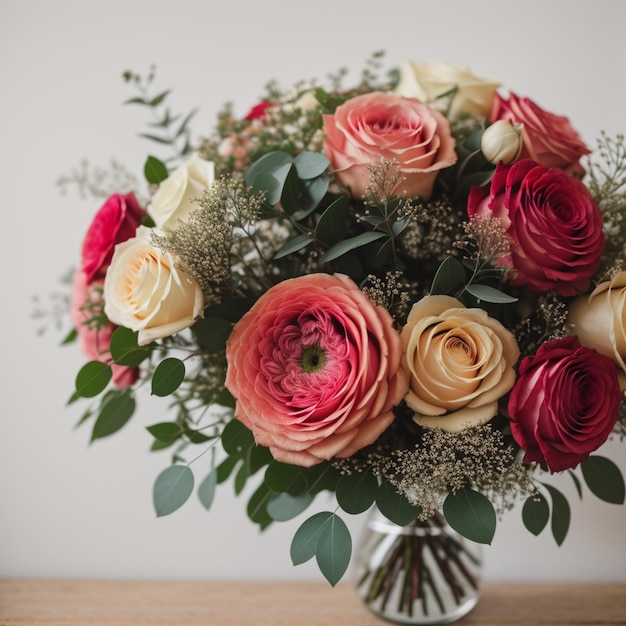 Blumenstrauß Kann für Einladungen, Grußkarten, Hochzeitskarten verwendet werden