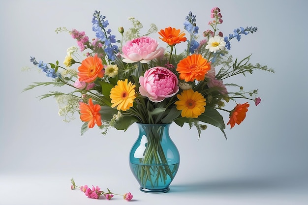 Blumenvase mit Blumen im Fruhling Inteligência Artificial Gerativa