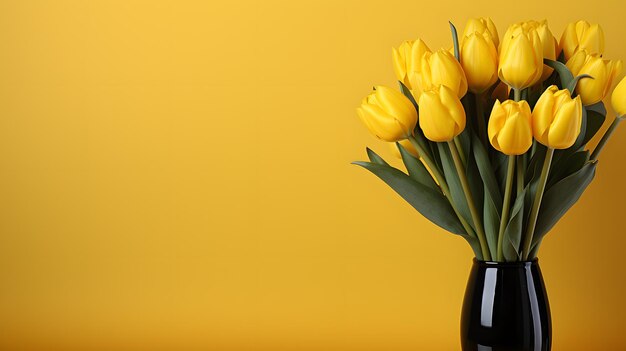 Foto blumige sonnenschein-tulpen im fokus verkaufen banner-hintergrund