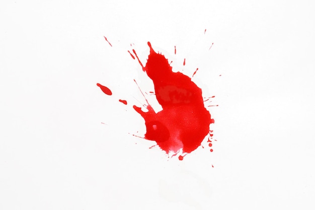 Blutspritzer Rote Flecken von Aquarell Realistische blutige Spritzer für Halloween Blutstropfen-Konzept