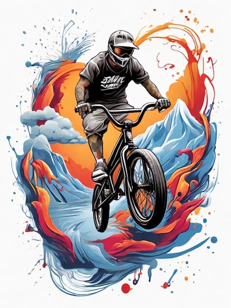 BMX Freestyle Artwork Design gráfico e ilustrações para camisetas de moda