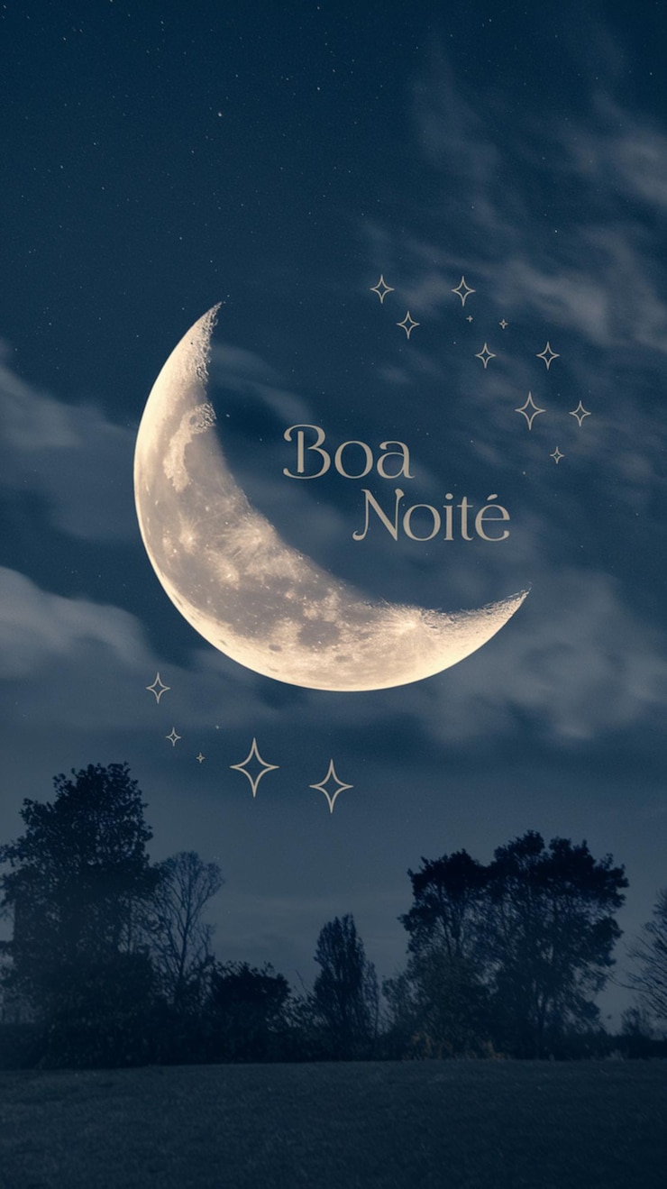 Foto boa noite moon com céu noturno estrelado