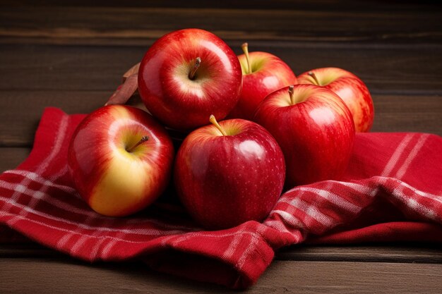 Foto boas e saudáveis maçãs vermelhas prontas para desfrutar