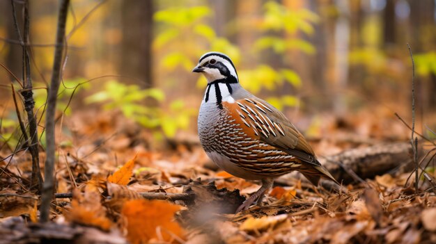 El bob blanco del norte Colinus virginianus en la naturaleza