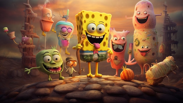 Bob esponja squaarepants e amigos