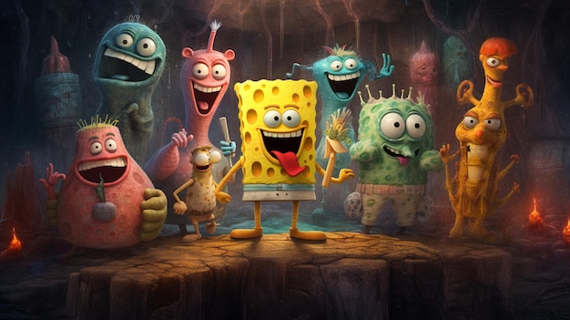 Bob Esponja Squaarepants e amigos