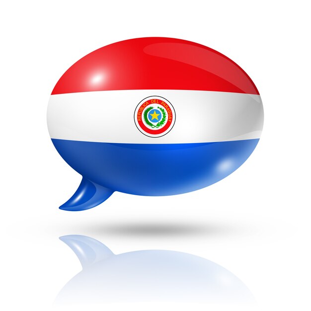 Bocadillo de diálogo de bandera paraguaya