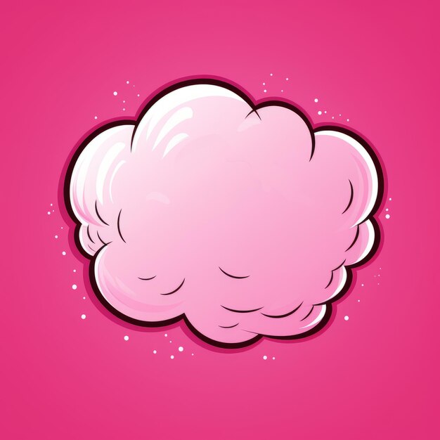 Foto bocadillo de diálogo rosa sobre fondo rosa ilustración vectorial para su diseño