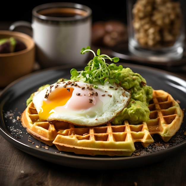 Bocadillos y huevos para el desayuno