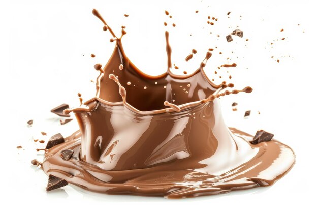 Un bocado de chocolate con leche