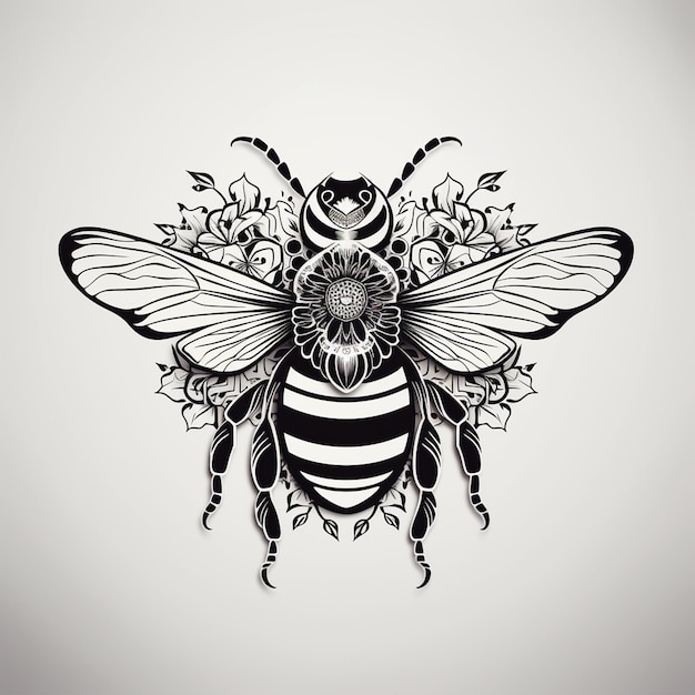 Foto un boceto de abeja