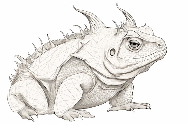 Un boceto de una iguana del libro iguana