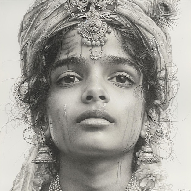 El boceto del Señor Krishna Kid