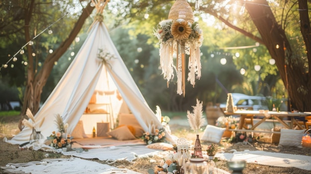 Boda boho al aire libre