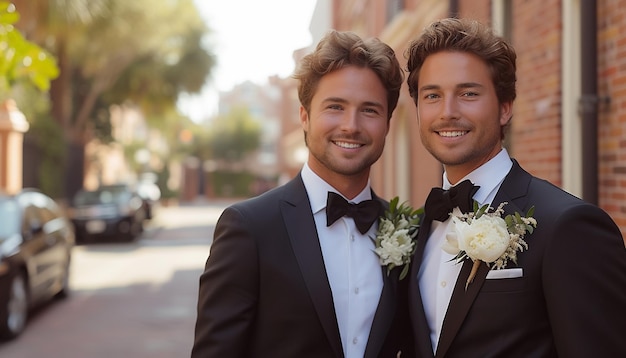 Foto la boda de dos hombres homosexuales