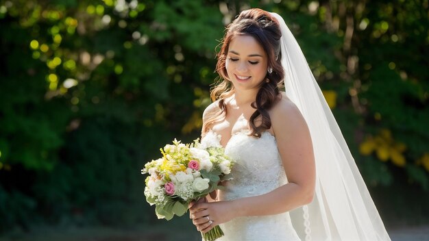 Foto la boda de la hermosa novia