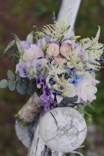 Boda nupcial ramo delicado, arreglo floral de flores.