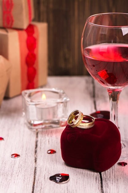 Boda o tarjeta del día de San Valentín.