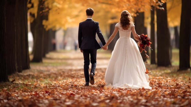 boda en el otoño