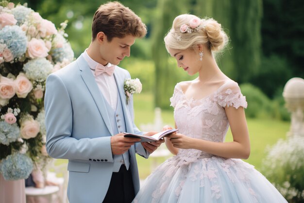 Boda Regencia en azul pastel Un asunto de elegancia veraniega