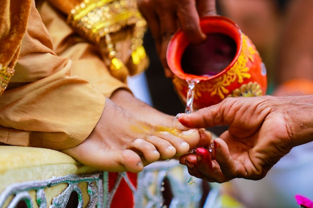 Boda tradicional india haldi ceremonia