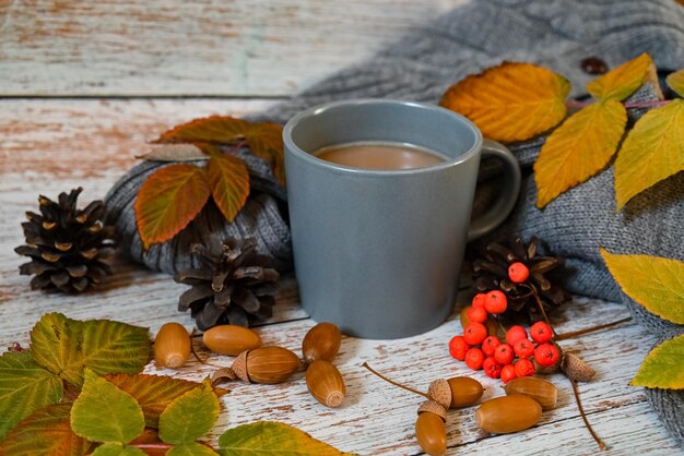 Bodegón de otoño El concepto de confort en el hogar