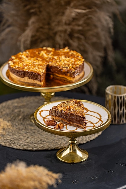 Bodegón de tarta de chocolate