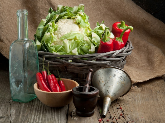 Bodegón con verduras