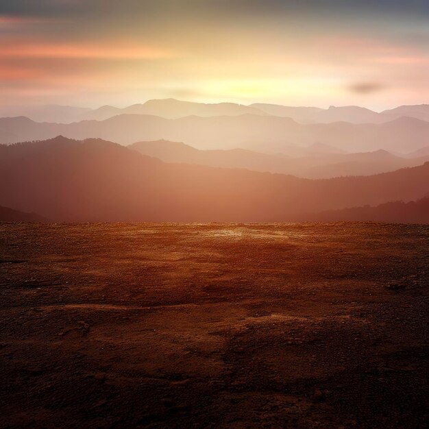 Boden mit Kopierraum Rauchberg Sonnenuntergang