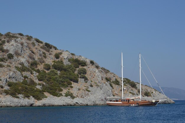 BODRUM TURKISH JULY 02 2020 Yachten, die im Yachthafen geparkt sind