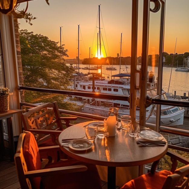 Böhmischer Sonnenuntergang 8K-Blick von der Terrasse des Restaurants