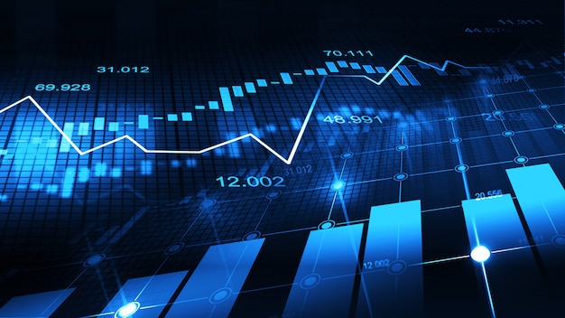 Börse oder Devisenhandelsdiagramm im grafischen Konzept