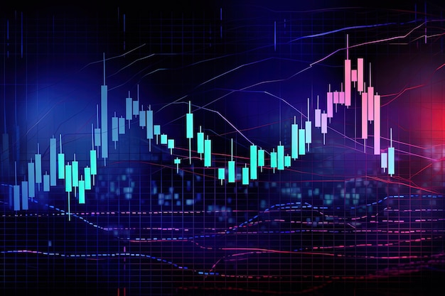 Börsen- oder Devisenhandelsdiagramm, geeignet für finanzielle Investitionen