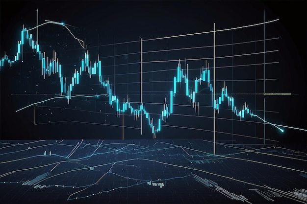 Börsen- oder Devisenhandelsdiagramm im grafischen Konzept