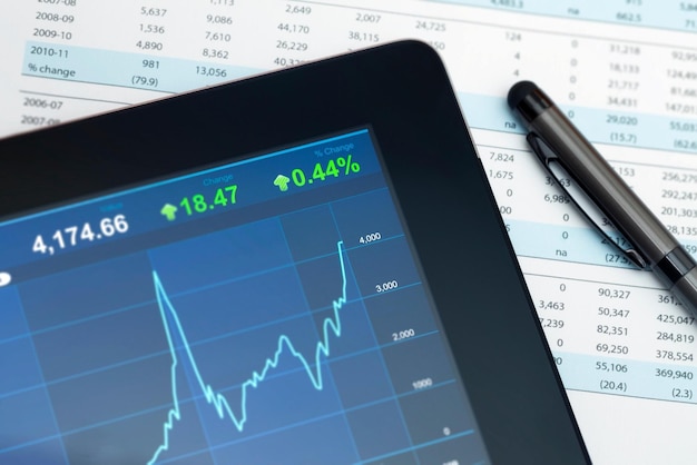 Börsenhandel Börsenhandel Graph Investitionsdiagramm